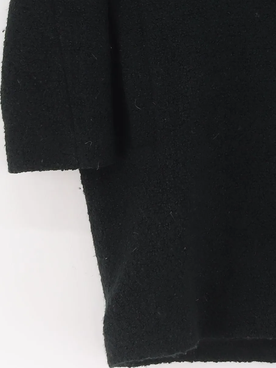 Whistles Women's Coat S Black Acrylic with Polyamide, Wool