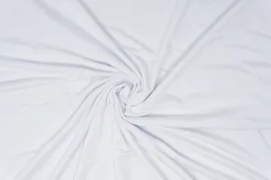 White - Tencel Organic Cotton 2X2 Rib - 1/2 metre