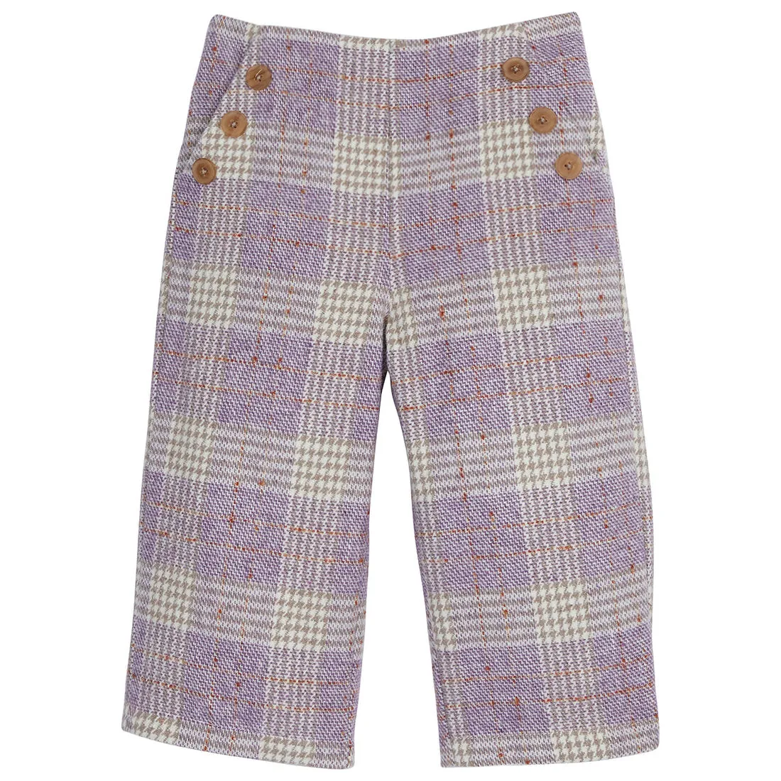 Wide Leg Pants | Lilac Tweed