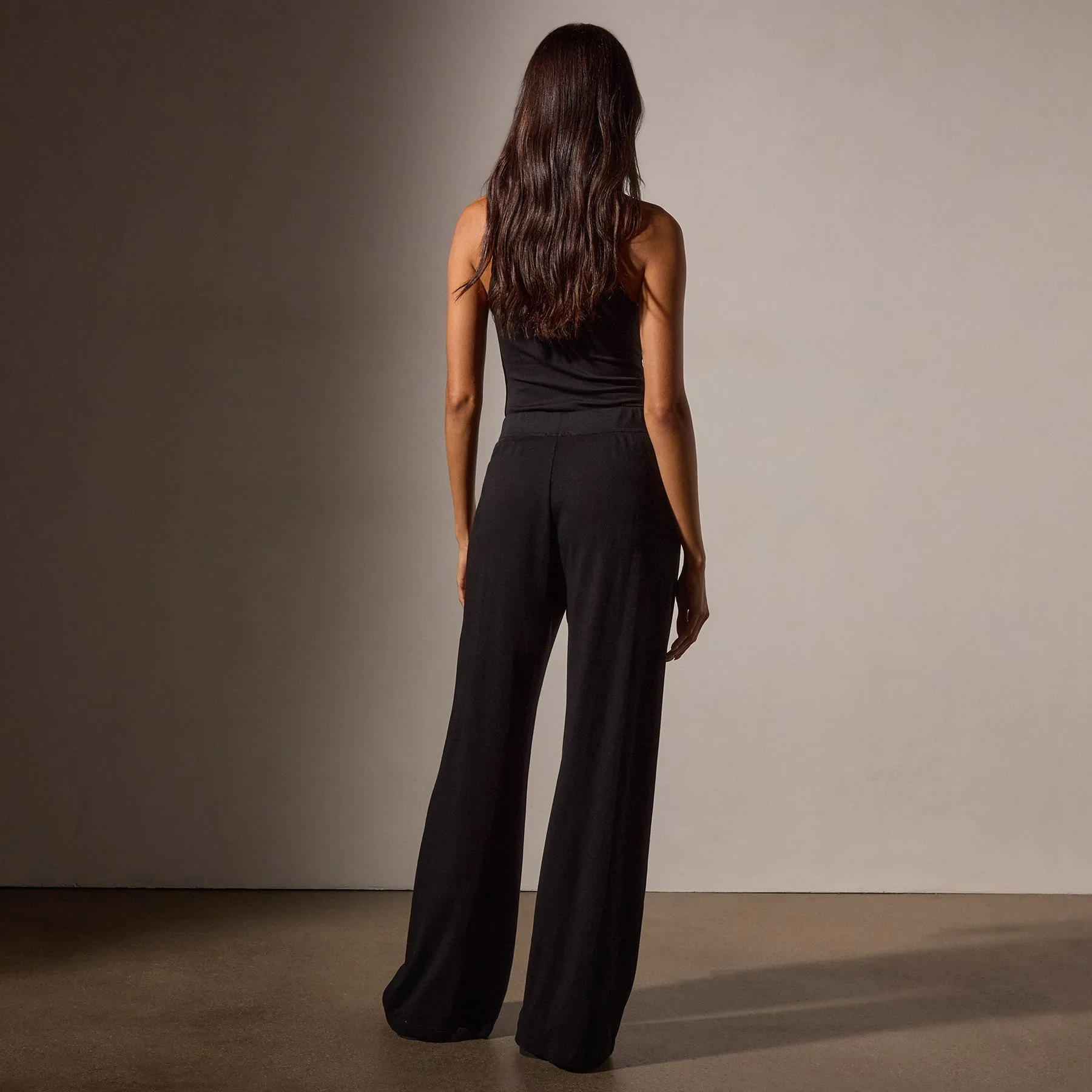 Wide Leg Sweatpant - Black