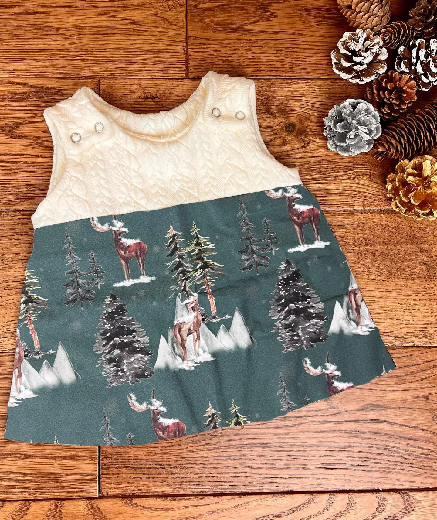 Winter night cable knit topped dress