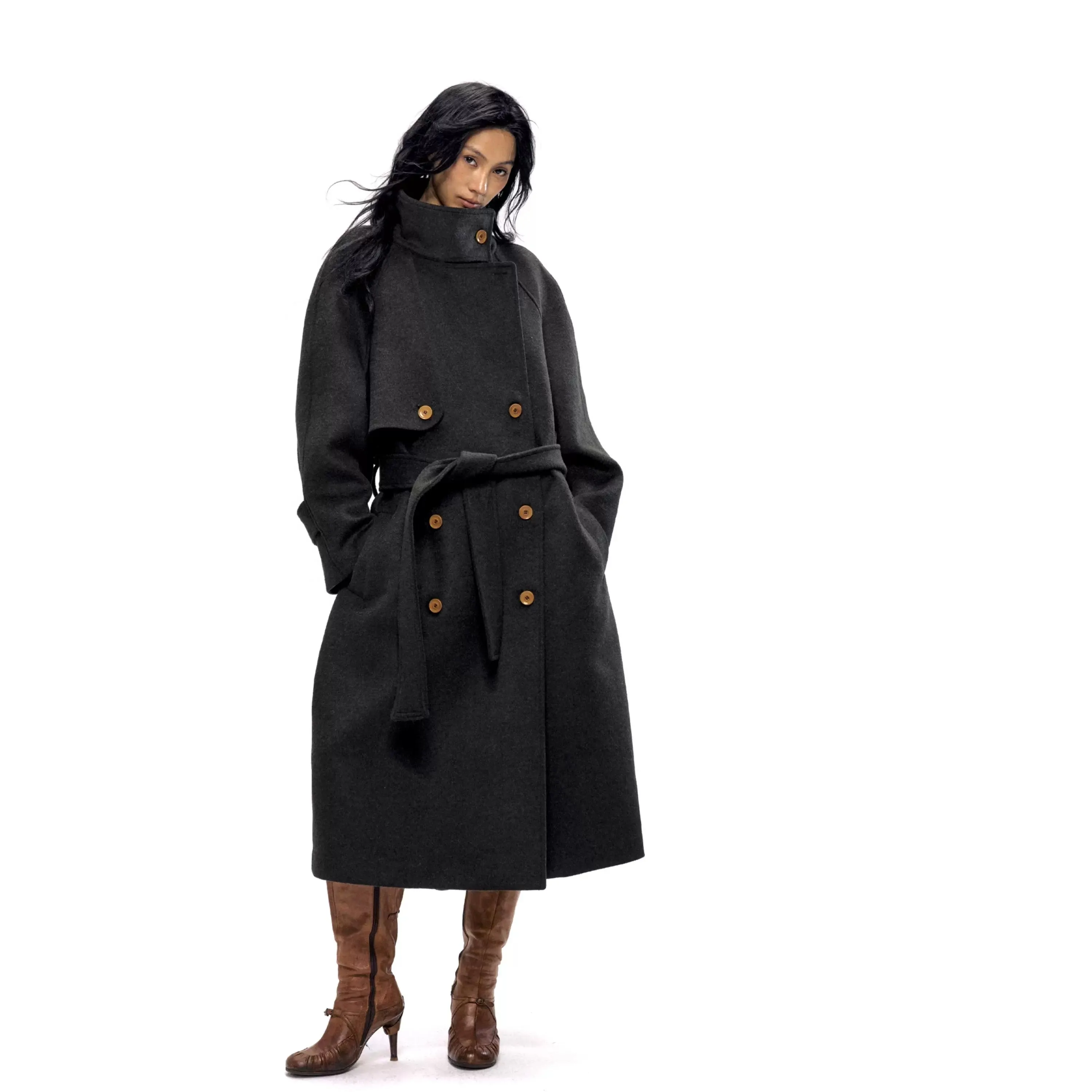 Winter Wool Blend Long Coat
