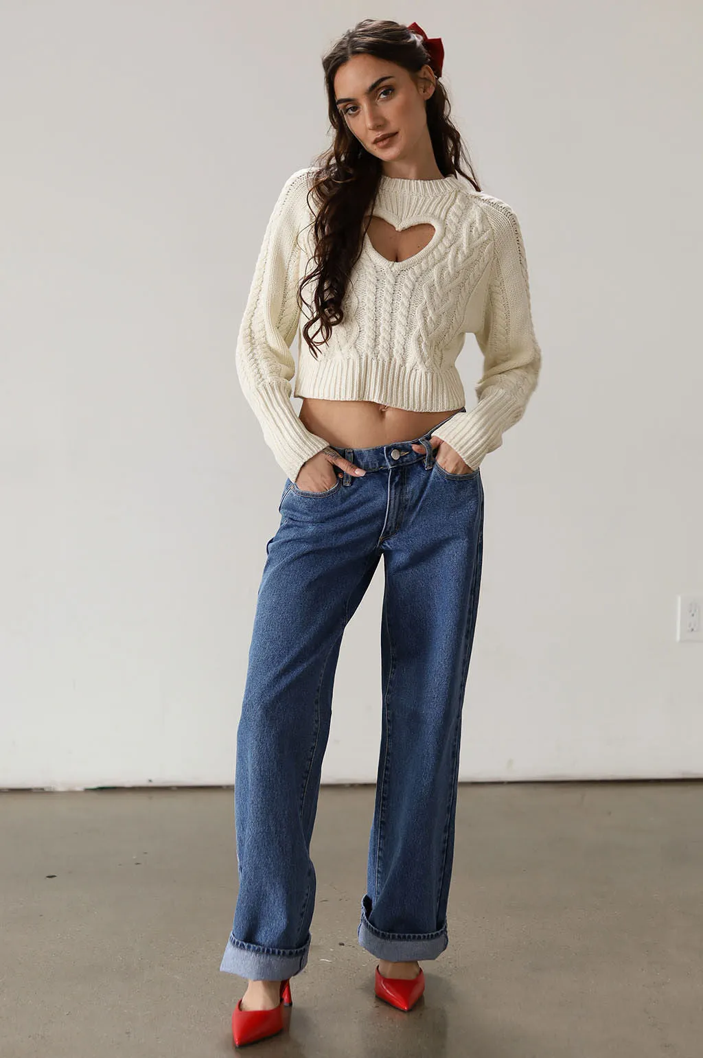 With Love Crop Sweater - FINAL SALE