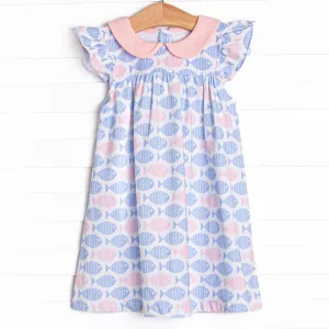 With the Tide Dress, Blue