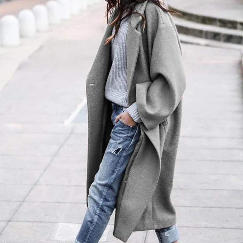 Women's Relaxed Long Hem Double Breasted Jacket