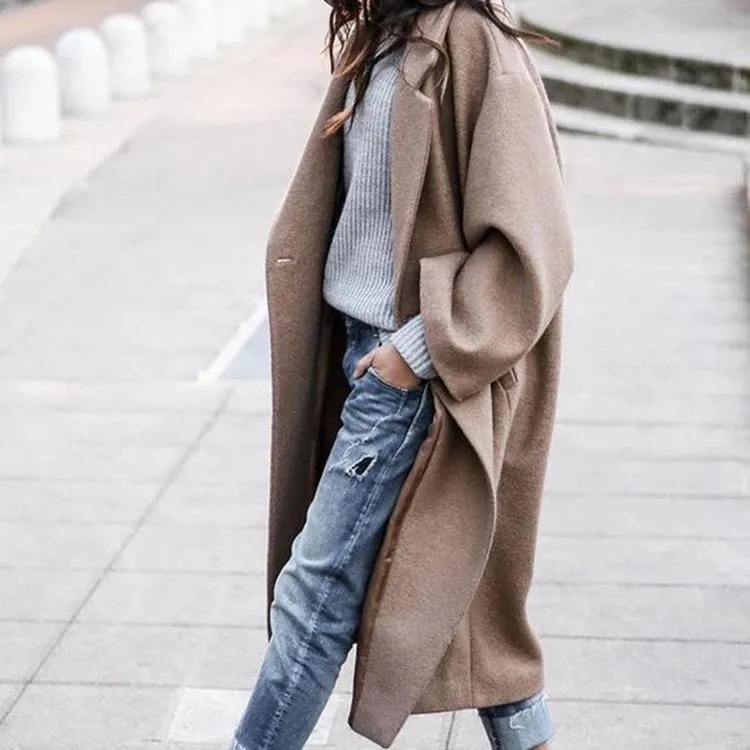 Women's Relaxed Long Hem Double Breasted Jacket