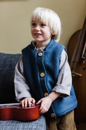 Wool and Sherpa gilet (ready to ship)