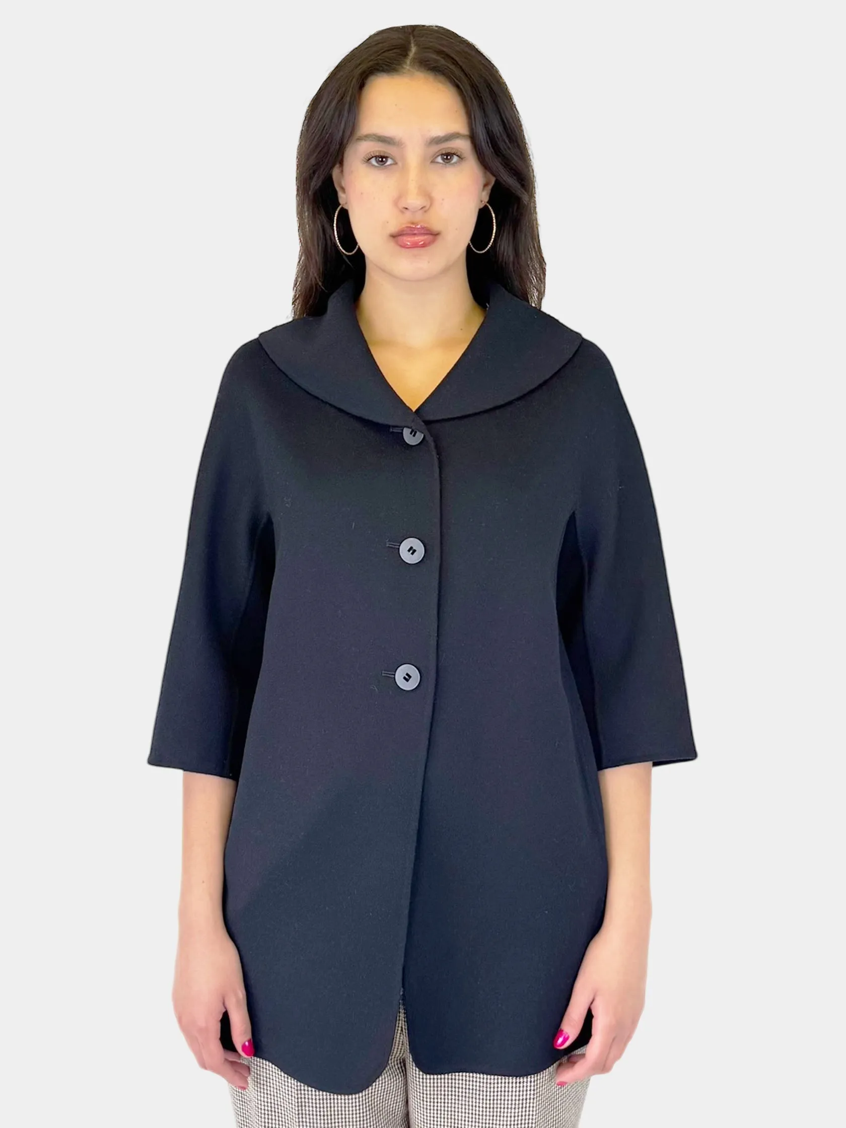 Wool Button-Up Coat - Size 2