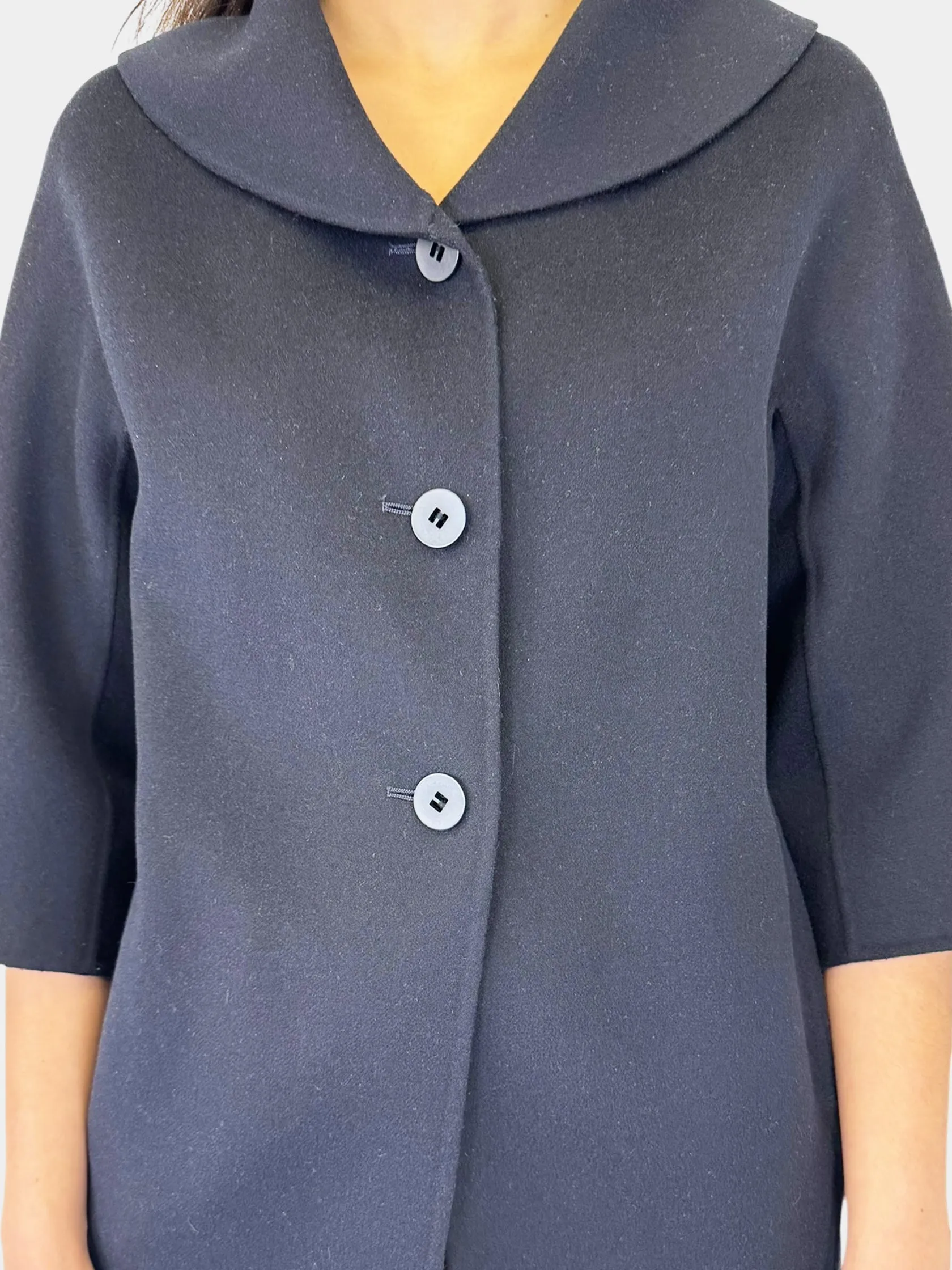 Wool Button-Up Coat - Size 2