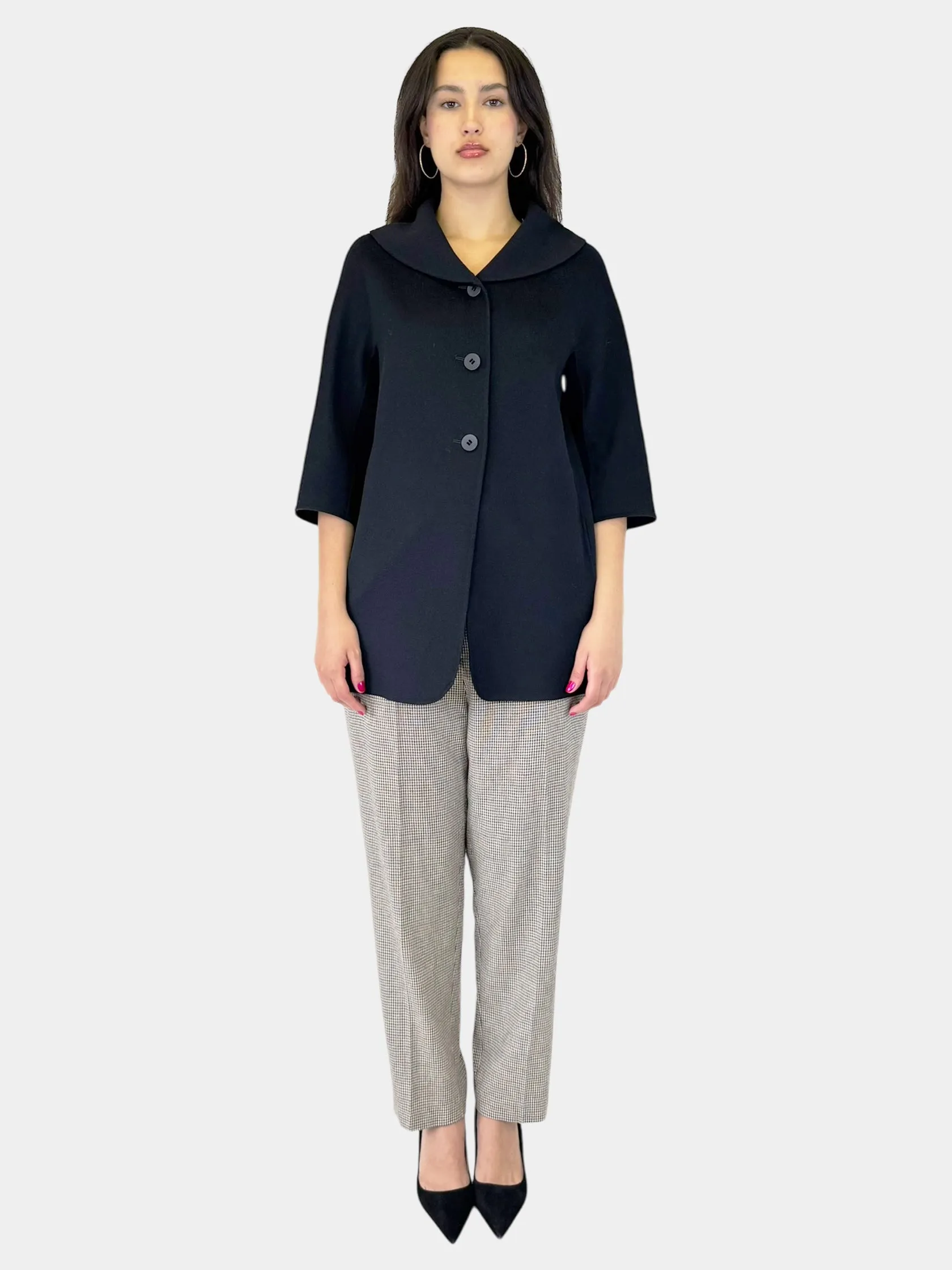 Wool Button-Up Coat - Size 2