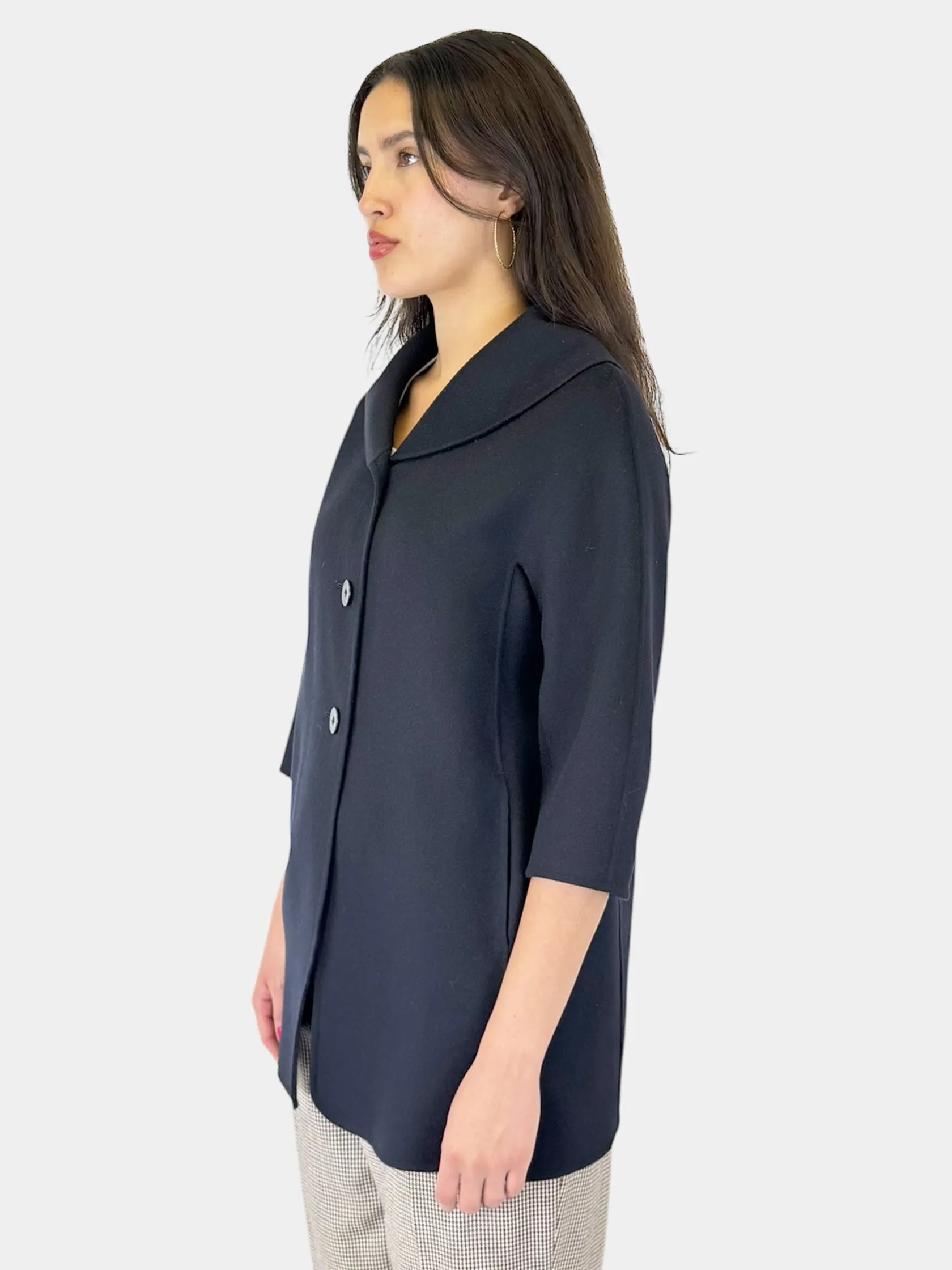 Wool Button-Up Coat - Size 2