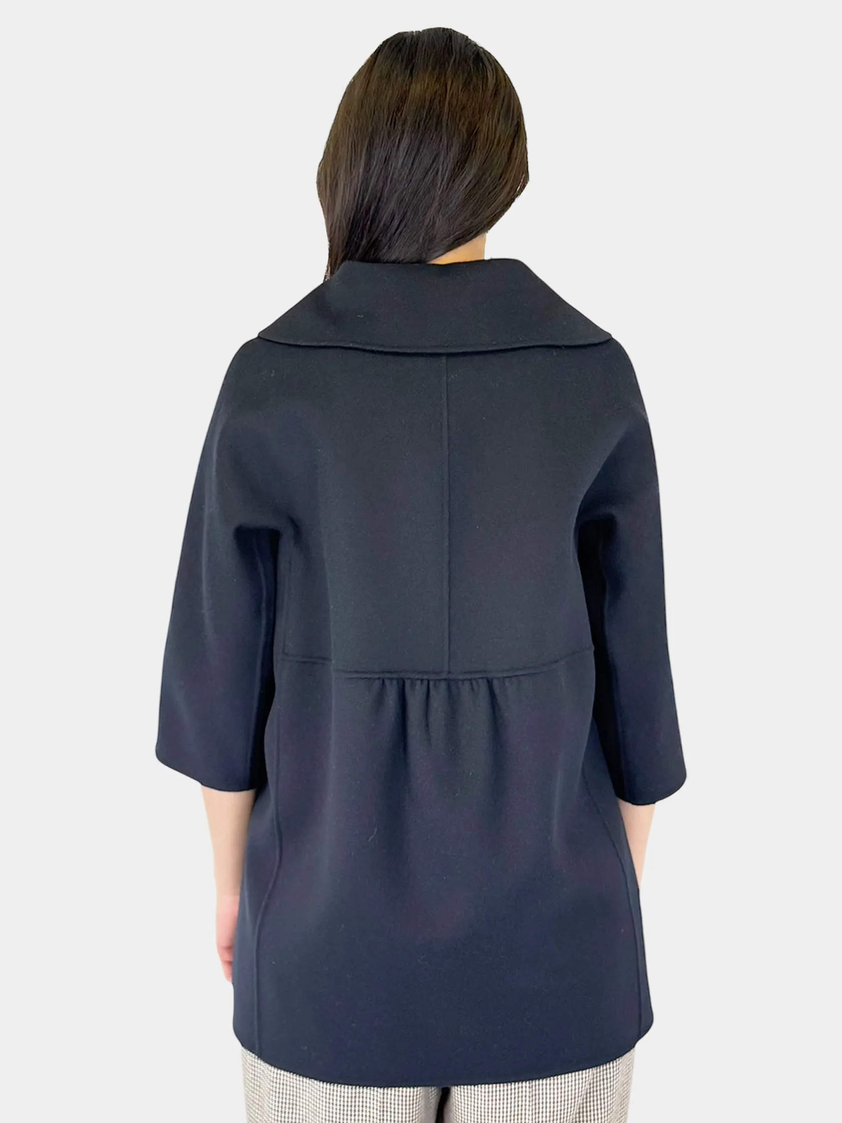 Wool Button-Up Coat - Size 2
