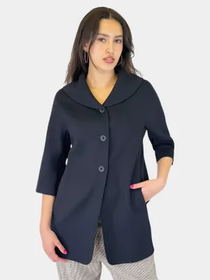 Wool Button-Up Coat - Size 2