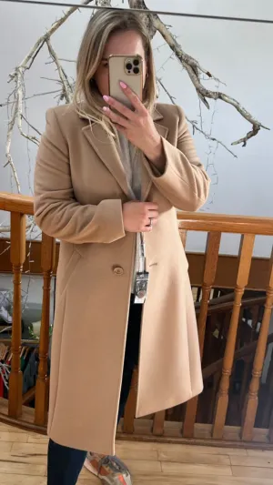 Wool Cashmere Blend Camel Coat