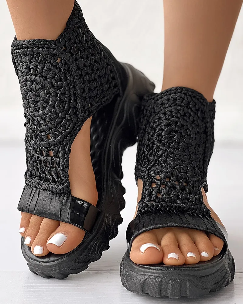 Xaviera® | Elastic Knit Sandals