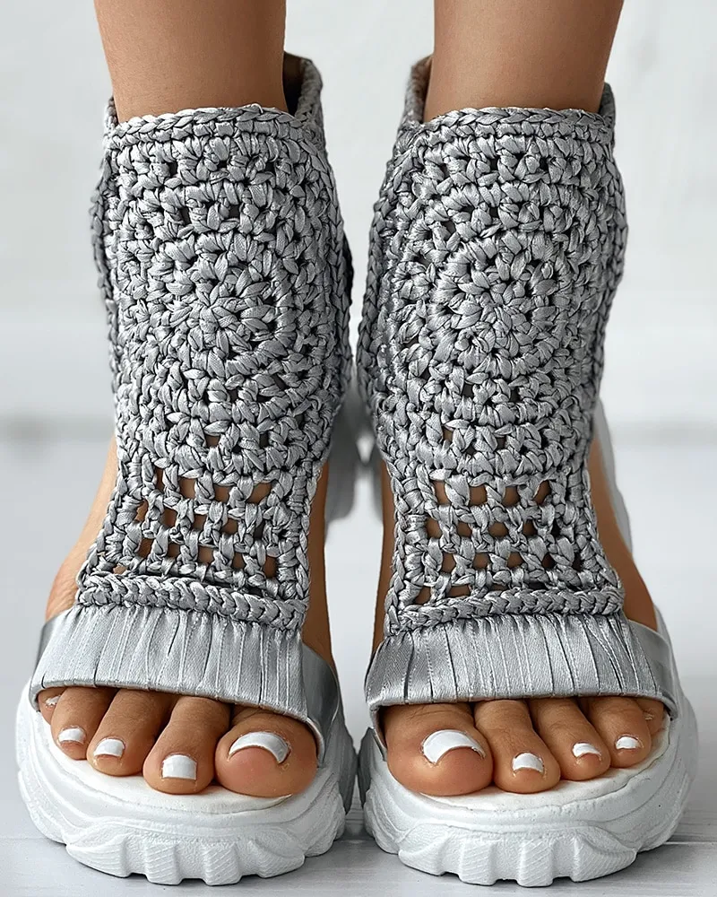 Xaviera® | Elastic Knit Sandals