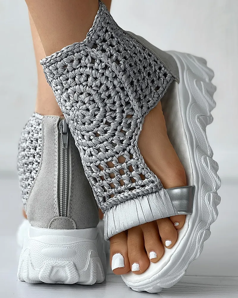 Xaviera® | Elastic Knit Sandals