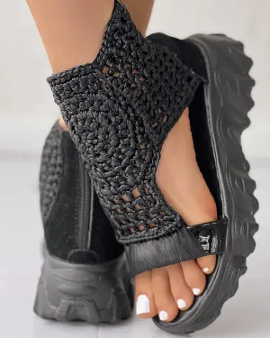 Xaviera® | Elastic Knit Sandals