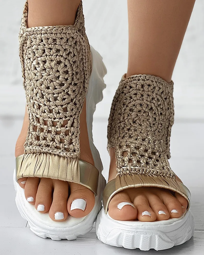 Xaviera® | Elastic Knit Sandals