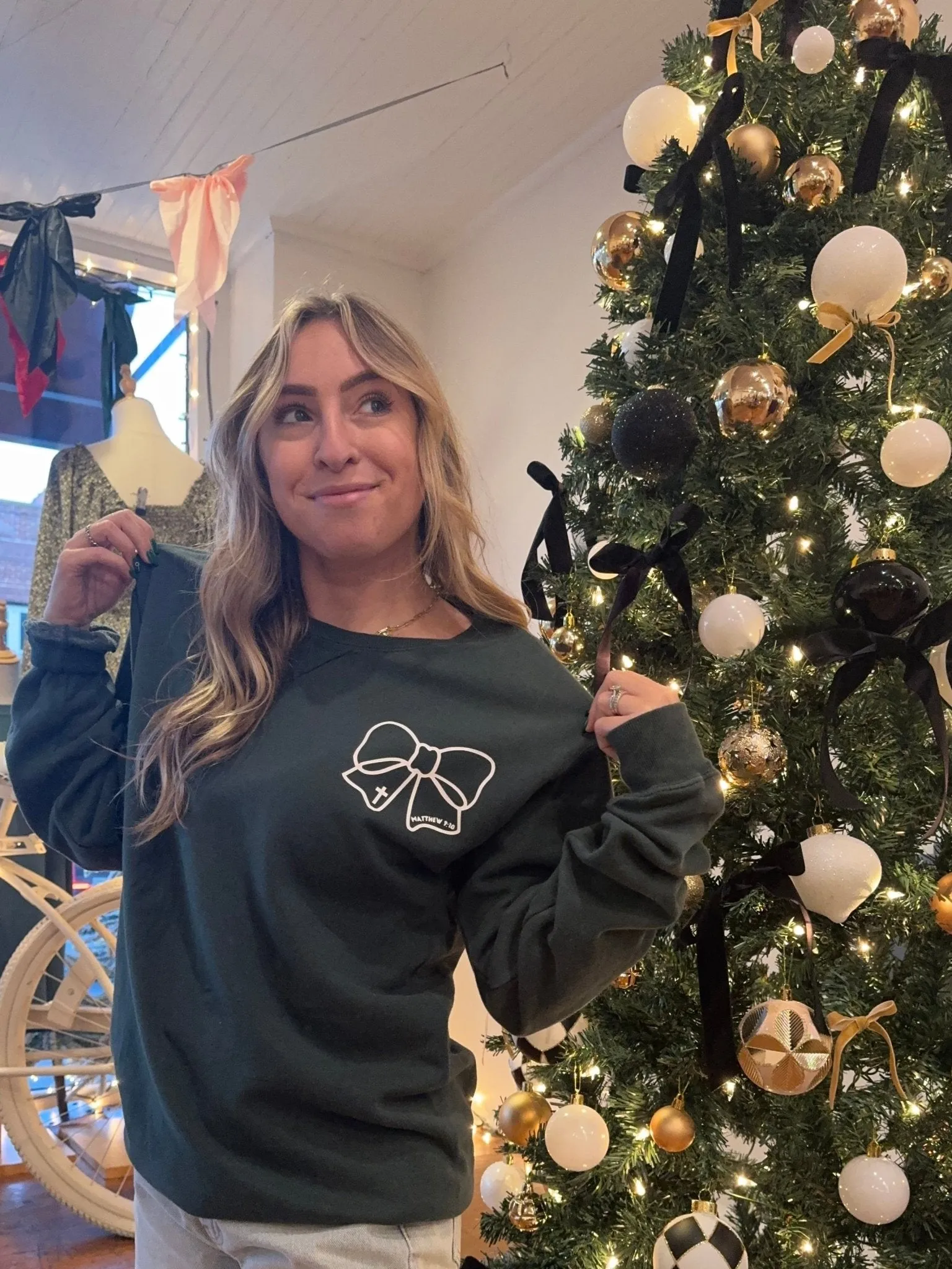 You Can Sit With Us Bow Edition Sweatshirt