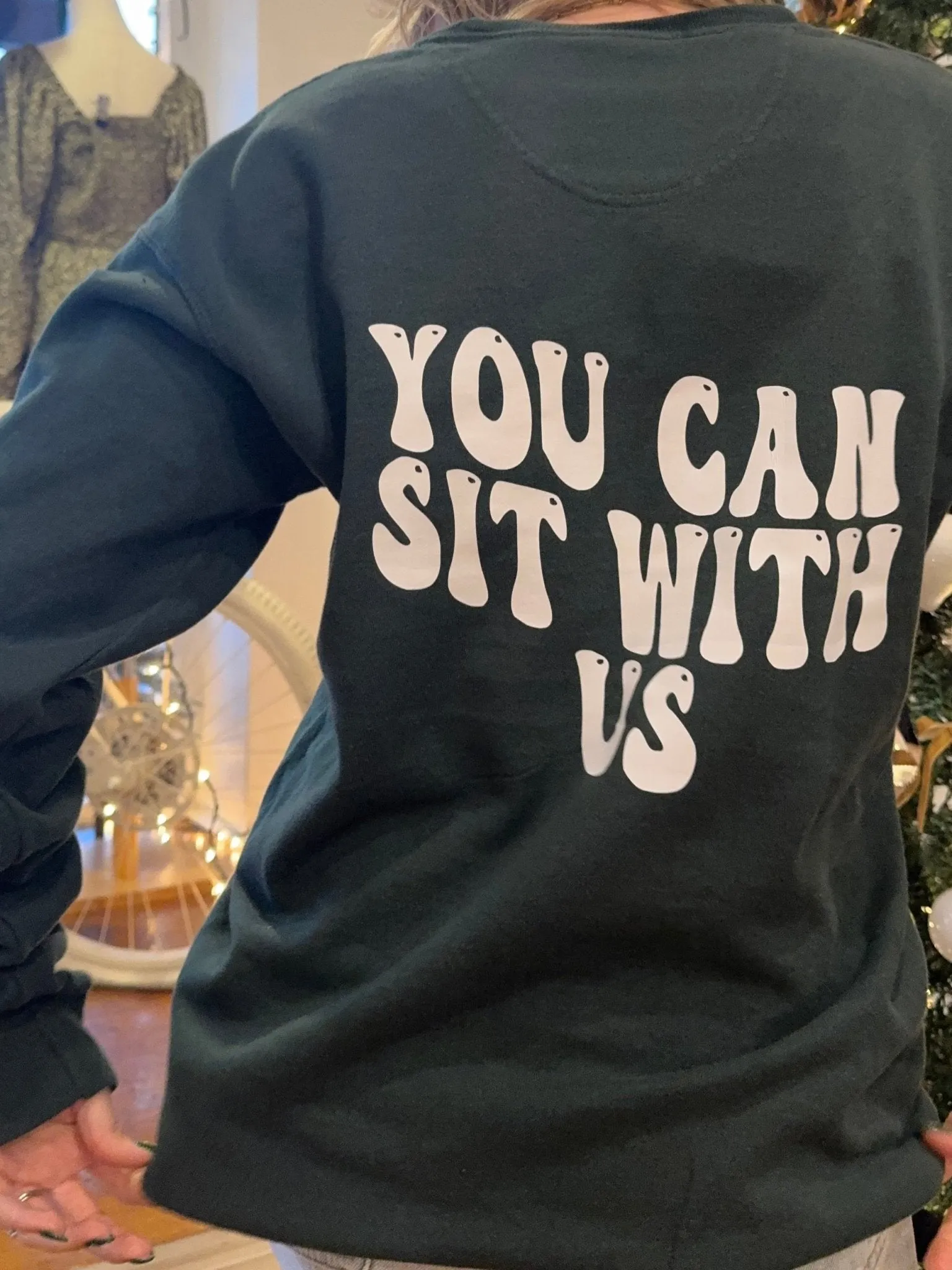 You Can Sit With Us Bow Edition Sweatshirt